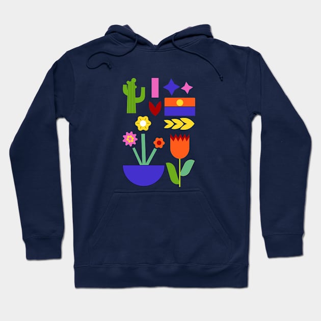 Abstract floral art design Hoodie by Digital Mag Store